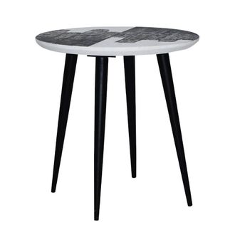 Signature Side Table H52 Cm - Abstract in Black