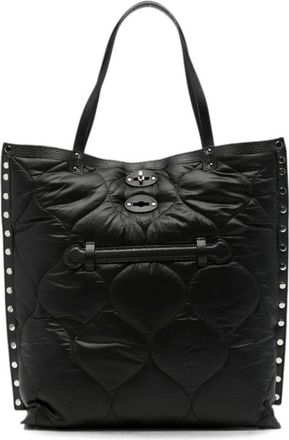 Zanellato ASpasso Lunaria Medium Leren Handtas - Dames - Shoppers - Zwart - ONE Size - Leer - Tassen