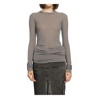 Rick Owens Dames, Tops, Grijs, Maat: S Zijde