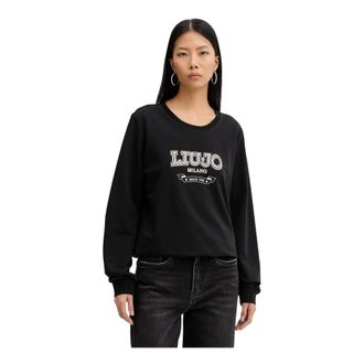 Liu Jo Dames, Sweatshirts & Hoodies, Zwart, Maat: XS Katoen
