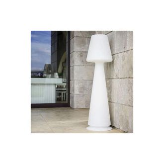 Monacis Lampada da terra design in polietilene bianco per