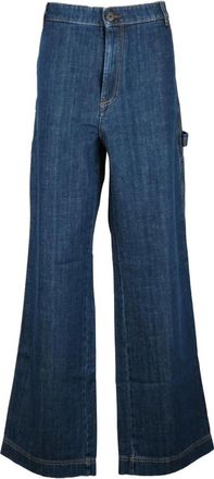 Max Mara Dames, Jeans, Blauw, Maat: S Katoen