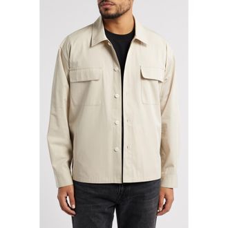 Frame Denim Double Pocket Overshirt in Light Beige at Nordstrom Rack, Size X-Large