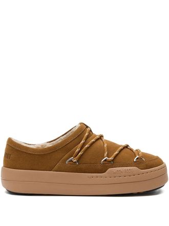 Moon Boot Park suede slippers - Brown