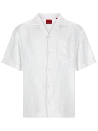 HUGO BOSS White Regular Solid Shirt