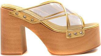 Haus Of Honey Stijlvolle Sandalen - Dames - Muiltjes - Geel - 38 EU - Schoenen
