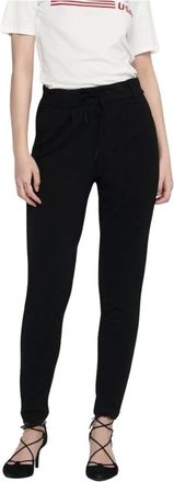 Only Only, Broeken, Dames, Zwart, S, Poptrash broek met verstelbaar trekkoord