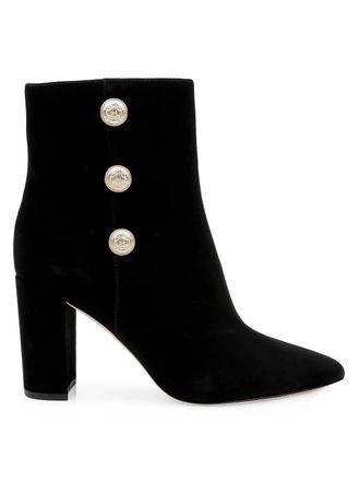 L'agence Womens Theodora Ii Suede Bootie In Black