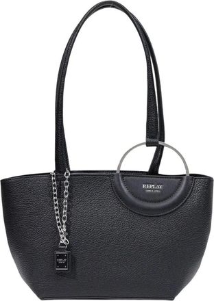 Replay Borsa in materiale sintetico martellato - - Bags - Donna - Nero - ONE SIZE
