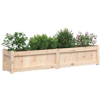 Berkfield Home Garden Planters 2 pcs Solid Wood Pine in Natural