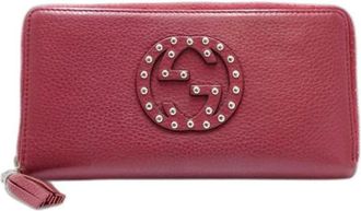 Gucci Pre-owned Wallets, female, Red, Size: ONE SIZE Pre-owned Leather Wallet