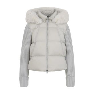 Moose Knuckles Everest Hybrid Down Jacket - Jackets - Mujer - Blanco - XS