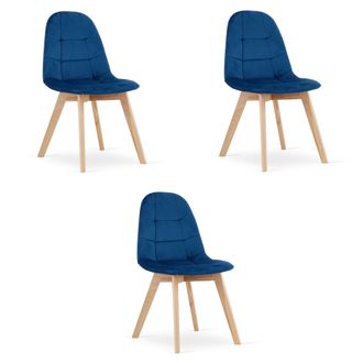 OEM Silla Bora - Terciopelo Azul Marino X 3