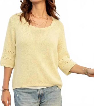 Wooden Ships Calliope Half Sleeve Top In Yellow
