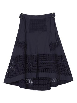 3.1 Phillip Lim Gonna in pizzo sangallo di cotone - Blu