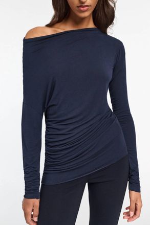 Dorothee Schumacher Chic Comfort Shirt In Dark Navy