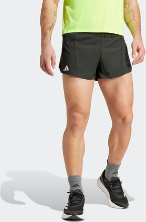 adidas Laufshorts ADIDAS PERFORMANCE ADIZERO ESSENTIALS RUNNING SPLIT, Herren, Gr. XXL, N-Gr, schwarz, Obermaterial: 100% Polyester, Hosen Laufshorts