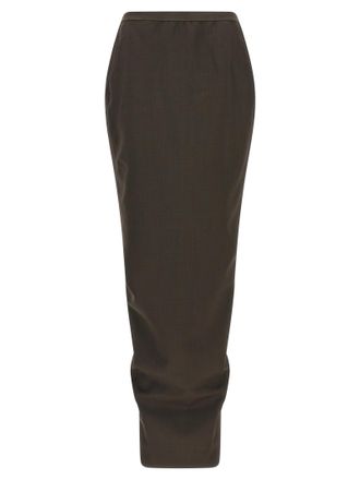 Rick Owens Gray Wool Mini Womens Skirt
