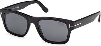 Tom Ford Smith-02 Polarized Smoke Square Mens Sunglasses FT1303 01D 55