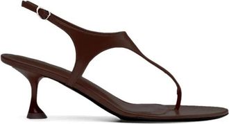 Proenza Schouler Tee Thong Sandalen - Dames - Sandalen met hakken - Bruin - 36 EU - Leer - Schoenen