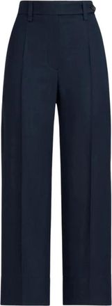 Brunello Cucinelli Wide Broeken - Dames - Wijde Broeken - Blauw - L - Broeken