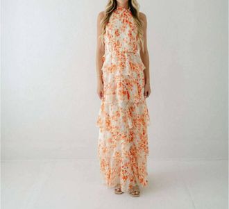 Lucy Paris Mari Dress In Orange