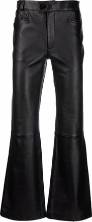 Ernest W. Baker Leather Flare-leg Trousers