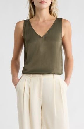 Nordstrom Double V-Neck Tank in Olive Sarma at Nordstrom Rack, Size Xx-Large