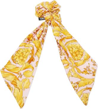 Versace Elastico per capelli con stampa barocca - Giallo