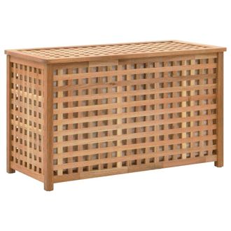 vidaXL Vidaxl - Ba&uacute;l Para La Ropa Sucia Madera Maciza Nogal 77,5x37,5x46,5 Cm
