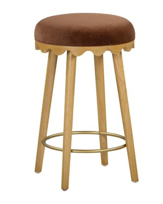TOV Furniture Tov Furniture Oodle Performance Vegan Mohair Natural Counter Stool
