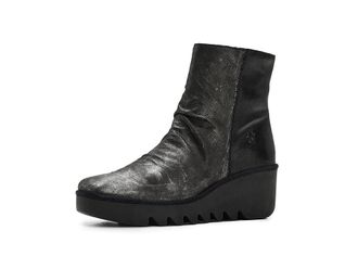 FLY London BAAN538FLY Womens Boots Silver/Black 1 : EU 39 (US Womens 8-8.5) M, Leather