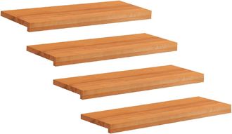 vidaXL Alfombras Para Escalones 4 Uds. 70 X 30 X 2 Cm Marr&oacute;n Claro Vidaxl