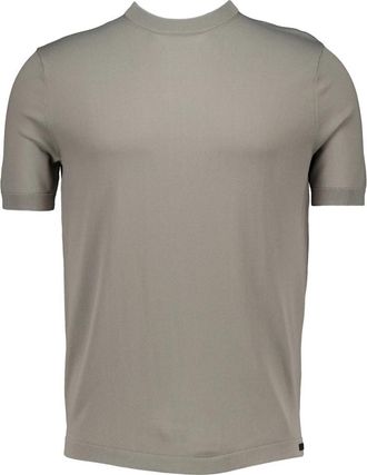 Genti Round Neck SS T-shirt - Heren - Ronde hals truien - Groen - M - Nylon - Truien & Vesten