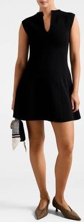 Ever New Katerina Crepe Fit & Flare Minidress in Black at Nordstrom Rack, Size 10