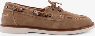 Pinko Mocassini Grace in suede con logo lettering in metallo - PINKO - gender_Woman