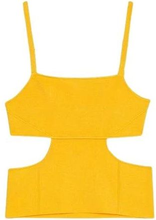 Patrizia Pepe 2K0172/K095 Top - Dames - Tops zonder mouwen - Oranje - XS - Nylon - Tops