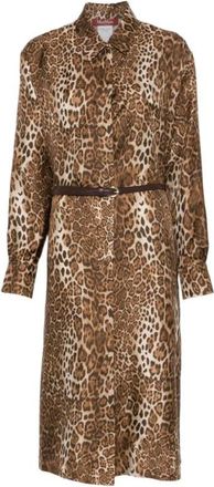 Max Mara Kleedjes, Dames, Bruin, XL, Shirt Kleedjes