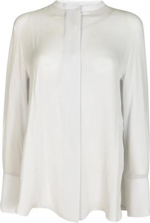 Giorgio Armani Elegant overhemd - Dames - Overhemden - Wit - S - Katoen - Overhemden