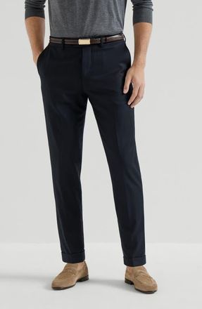 Brunello Cucinelli Virgin wool trousers in Black at Nordstrom, Size 58 It