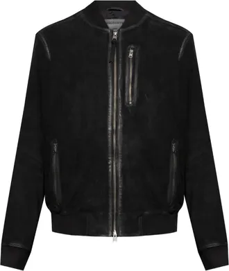 AllSaints suede bomber jacket - Black