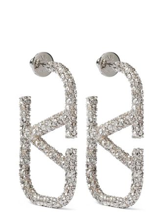Valentino Garavani Silver VLogo Signature Hoop Earrings