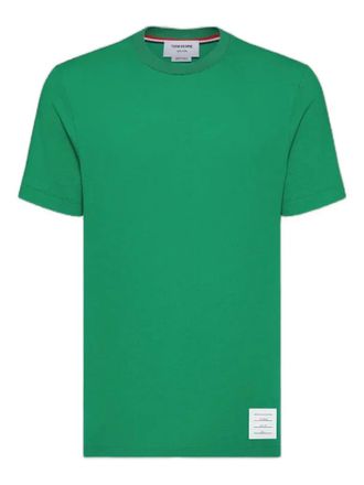 Thom Browne 4-Bar stripe cotton T-shirt - men - Cotton - 3 - Green