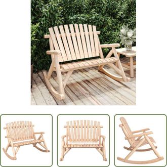 vidaXL vidaXL Seduta in legno - Panca Dondolo Giardino 2Posti 123x96x102cm Massello Abete Rosso