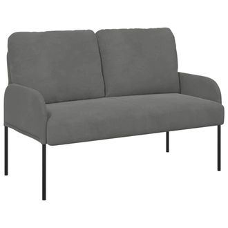 vidaXL Sof&aacute;s Con Coj&iacute;n 110cm Gris Oscuro Madera Contrachapada Vidaxl