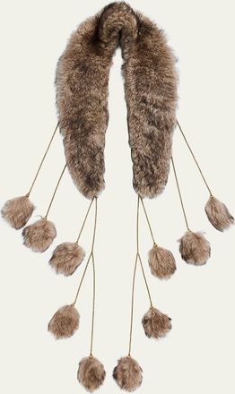 See By Chlo&eacute; The Treasure Tails Shearling Scarf