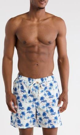 Rainforest Sea Turtle Seersucker Swim Trunks in Sea Salt Combo at Nordstrom Rack, Size X-Large