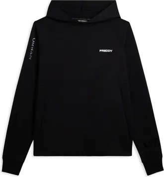 Freddy Felpa con cappuccio in jersey e stampe trasparenti