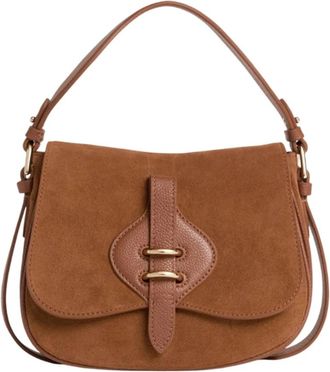 Coccinelle Shoulder Bags - Dames - Schoudertassen - Bruin - ONE Size - Su&egrave;de - Tassen