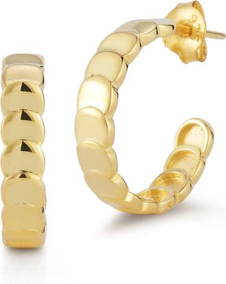 Glaze Jewelry Sterling Silver Scalloped Hoops
